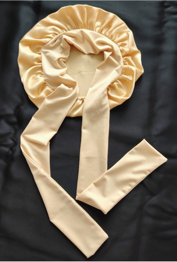 Silk Bonnet with Comfort Elastic Band and silk scrunchie